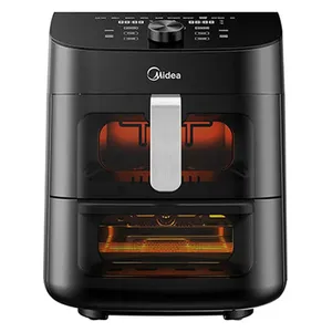 Midea MAD-110D4APK-IQ - Dual-Zone Smart Air Fryer - 1700W - 11L - Black 