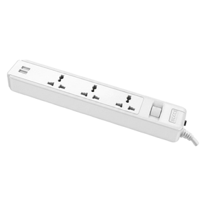  Ingco Electrical Extension Cord - 3 Sockets - 13 A - HES13041VSB - White 