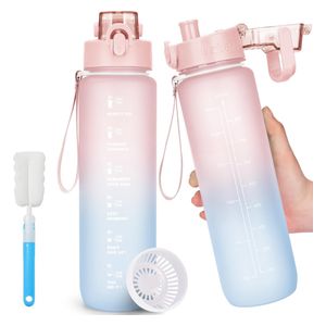  Aohan X001NW8BIP - Sports Water Bottle - 1 Liter - Blue Gradient 
