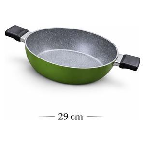  Masflex 29cmmaf - Deep Fry Pan - Multi-purpose Marble - 29 cm - Green 