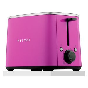  محمصة خبز فيستل ريترو بفتحتين - 960 واط - PINK-TOASTER - وردي 