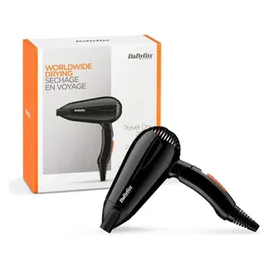  BaByliss 5344E Travel Dry 2000W Folding Hair Dryer - Black 