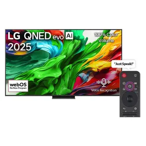  شاشة إل جي - 86 انش - 4K QNED - هيرتز 120 - نظام ويب او اس - 86A6A - أسود 