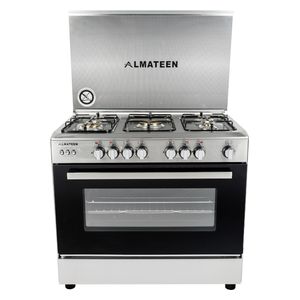 Almateen GCMA9706SS-EG - Freestanding Cooker - 90 × 60 cm - 5 Burners - Silver 