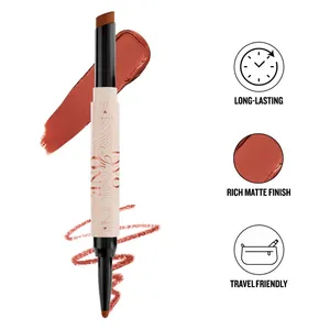  Character Two In One Lipstick & Lipliner Matte Finish, CTO202 