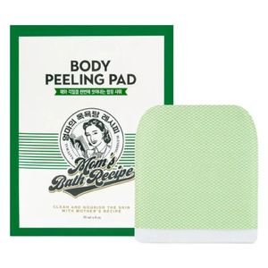  Mom's Bath Recipe Body Peeling Pad - Dual-Sided Exfoliator - White 