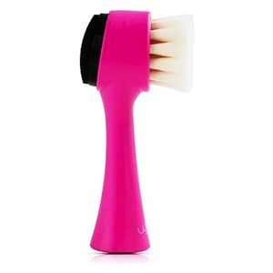  Wow By Wojooh Silky Smooth Duo Exfoliating Face Tool - Dual-Sided Cleansing Brush, Pink 