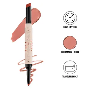 Character Two In One Lipstick & Lipliner Matte Finish, CTO206 