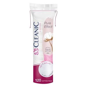  Cleanic Pure Effect Makeup Remover Cotton Pads - 120 Pieces - White 