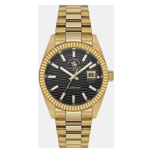  Santa Barbara Polo & Racquet Club Watch SB-1-10626-6 For Men - Analog Display, Stainless Steel Band - Gold 