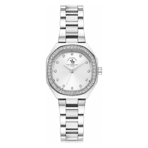  Santa Barbara Polo & Racquet Club Watch SB-1-10625-1 For Women - Analog Display, Stainless Steel Band - Silver 