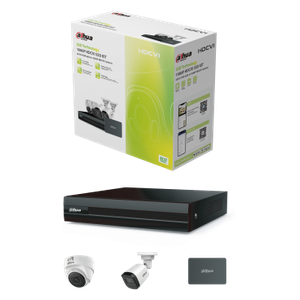  Dahua Security Camera Kit - 2MP Full Color - 512GB SSD - White 