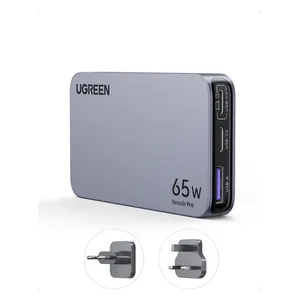  UGREEN Nexode Pro - 65W 3-Port GaN Fast Wall Charger - Ultra Slim - 2x USB-C 1x USB-A - Black 