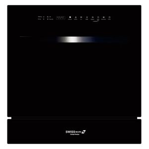  Swiss mark SMB-DT304 - Countertop Dishwasher - 8 Place Settings - Black 