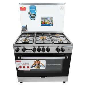  طباخ فريش غازي - 90x60 سم - 5 شعلة - Jambo9837 - ستانلس ستيل 