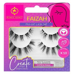  Faizah Pre Cut Lashes Set 2 PCS - Pinky Goat 