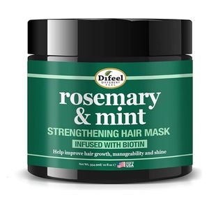  Difeel Rosemary & Mint Strengthening Hair Mask - Infused with Biotin, 340g 