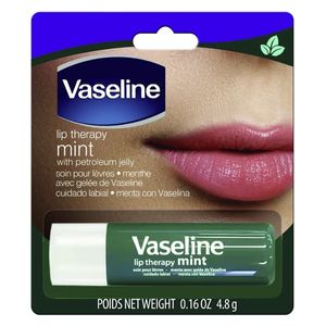 Vaseline Lip Balm Mint - Provides a refreshing sensation and keeps lips soft and hydrated, 4.8 g