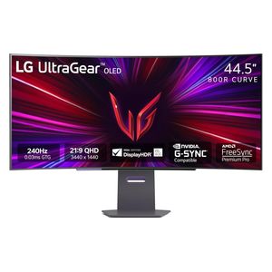 شاشة حاسبة منحنية ال جي 45-انج فئة 45GR95QE-B - سرعة الاستجابة 0.03 ملي ثانية - 240 هيرتز - OLED
