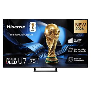  Hisense 75U7S - TV - Smart - 75 Inches - 4K - Mini LED - QLED - 144 Hz - VIDA OS - Black 