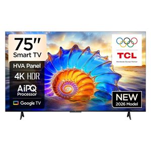  شاشة تي سي إل - 75 أنج - 4K UHD - LED - سمارت - 60 هيرتز - جوجل تي في - 75V6D - اسود 