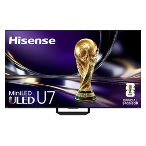  شاشة هايسنس - 85 انش - 4K - Mini LED - نظام فيدا - وضع لعبة VRR بتردد 165 هرتز - U7Q-PRO - بدون إطار 
