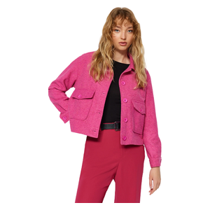 Trendyolmilla Women's Oversize Cachet Jacket Coat - Pink