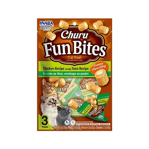 Inaba Churu Fun Bits Chicken & Tuna Cat Snack - 3 Pieces