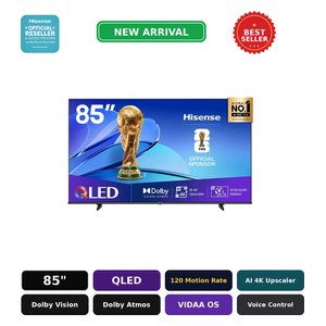  شاشة هايسنس - 85 انش - 4K - QLED - فيدا - 144 هيرتز - Q71Q - أسود 