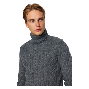 سترة للرجال ترينديول مان بياقة دائرية - رمادي