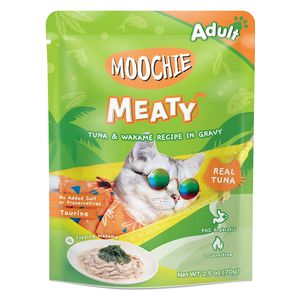  MOOCHIE Meaty Tuna & Wakame Jelly Cat Food - 70g 