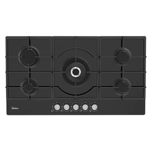 Midea 90GQ095 - 5 Burners - Built-In Gas Cooker - Black