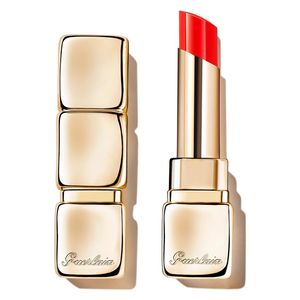 Guerlain KissKiss Bee Glow Lip Balm - Revitalizing with 24H Shine, 775 Poppy Kiss