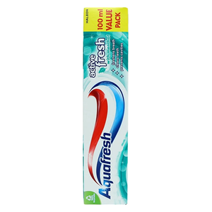  Aquafresh Active Fresh Toothpaste - freshens breath, cleans teeth and protects against cavities, 100 ml 