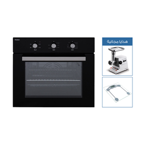  Haier HEO-60BGT-CMG5201-CS2101 - Built-In Electric Oven - 64L - Black + Free Gifts 