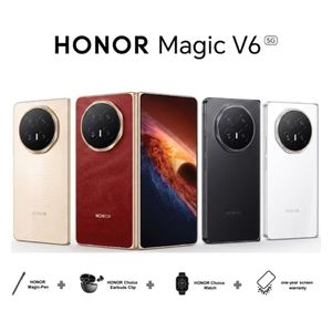 هونر ماجيك V6 - دبل سيم - شاشة 7.95 بوصة قابلة للطي - سناب دراجون 8 إيليت - بطارية 6660 مللي أمبير بالساعة، شحن 80 واط - مميزات الذكاء الاصطناعي + هدايا مجانية