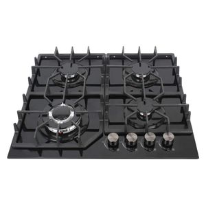  Zoom HB-46009B - 4 Burners - Built-In Gas Cooker - Black 