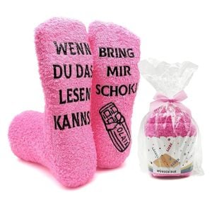  iZoeL Women Warm Socks - funny non-slip design, Pink 