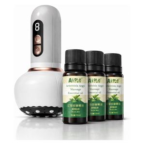  Syner Smart Cupping Device - provides heat massage and suction to relieve muscle tension and improve circulation, White 