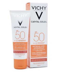  Capital Soleil Anti Ageing 3 in 1Antioxidant Protective Care SPF50, 50ml - Vichy 