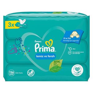  Prima Clean & Fresh Baby Wet Wipes - 3×52 Wipes 