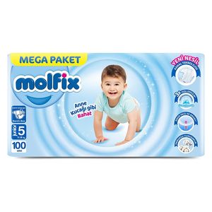  Molfix Mega Pack for Babies - Size 5 - Large Pack 100 