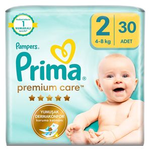  حفاضات بريما بريميوم كير حزمة مزدوجة 2 حجم - 30 قطعة 