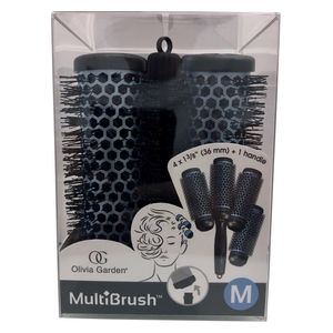  Multibrush Detachable Thermal Styling Brush Kit 4 x 1, 36 mm - Olivia Garden 