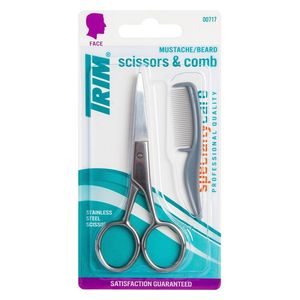  Mustache & Beard Scissors & Comb - Trim 