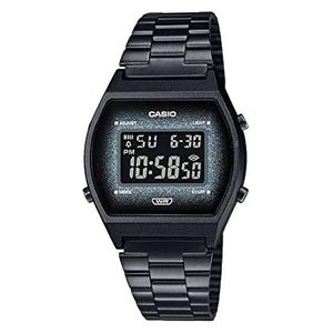  Casio Watch B640WBG-1BDF For Unisex - Digital Display, Stainless Steel Band - Black 