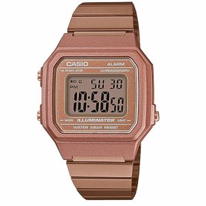  Casio Watch B650WC-5ADF For Unisex - Digital Display, Stainless Steel Band - Pink 