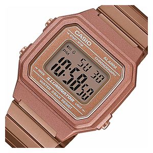  Casio Watch B650WC-5ADF For Unisex - Digital Display, Stainless Steel Band - Pink 