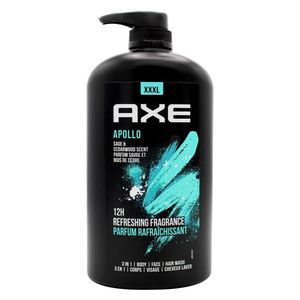 Axe Apollo 3in1 Body & Face & Hair Wash for Men, 1 L