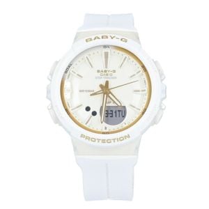  Casio Watch BGS-100GS-7ADR For Women - Analog Display, Resin Band - White 